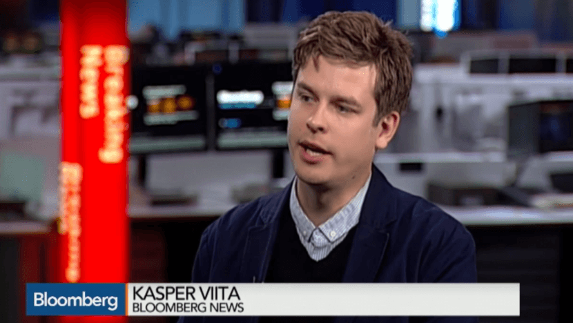 Picture of Kasper speaking on Bloomberg TV