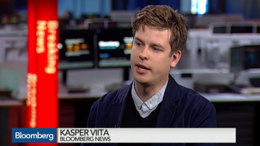 Picture of Kasper speaking on Bloomberg TV